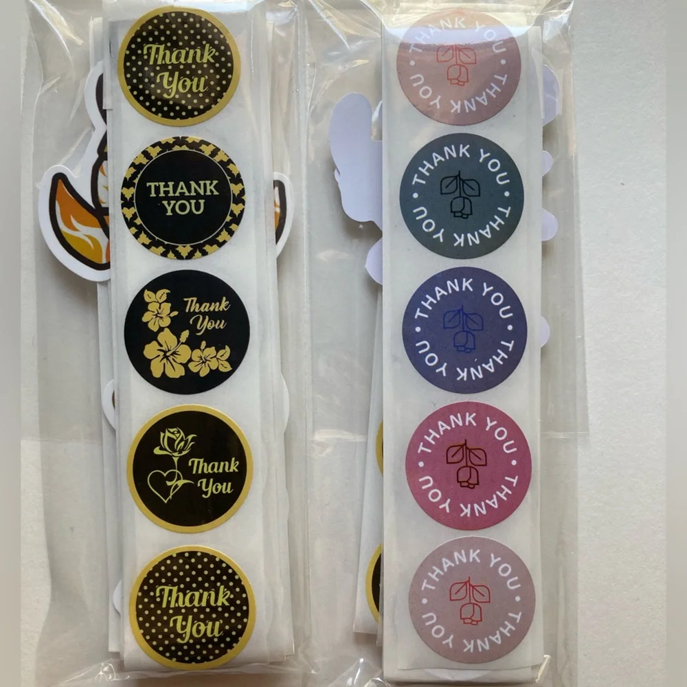 100 Piece Thank You Stickers Variety Classic Styles